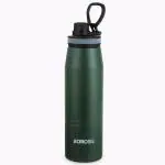 Borosil Hydra Gosports Green 900 ml Stainless Steel Double Wall Vacuum Insulated Flask Water Bottle | 14 Hours Hot & 18 Hours Cold