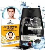 1 UrbanGabru Charcoal Face Wash with Apple Cider Vinegar for Pimple-Acne c|1 Urbangabru Acne Pimple Patch - 72 Invisible Facial Stickers cover with 1