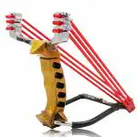 Marksman Top Metal Fishing Slingshot Catapult Gulel Combo Set (Fishing Metal Gold Frame)
