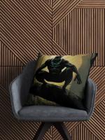 Marvel Black Panther Reversible Digital Print Velvet Premium Fabric Cushion Cover 40X40 Cms