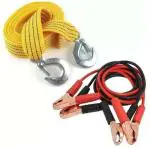 Znee Smart Car Battery Booster Starter Jumper Cable, With Vehicle Auto Towing Tow Rope Combo