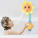 JD Fresh Battery Operated Sunflower Water Squirt Shower Faucet and Bathtub Water Pump for Infants, Baby Bath Shower Toy for Toddlers