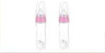 Ineffable Rice & Cereal Feeding Bottle for Baby with Buit-in Squeezy Silicone Spoon Feeder & Hygine Cover - 120 ml (Pink+Pink)