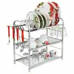 SLIMSHINE Stainless Steel Kitchen Dish Rack 18X18 Inch