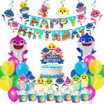 Party Propz Baby Shark Theme Birthday Decorations Kit -60 Pcs
