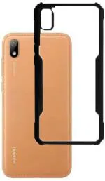 Leyon Transparent, Black Fiber, Plastic Back Cover For Huawei Y5 2019