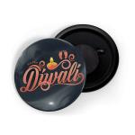 Dhcrafts Blue Metal Diwali D4 Printed Fridge Magnet, 5.8 Cm
