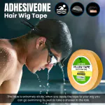 liya Hair Yellow Tape|Double Sided|Hair Patch Tape|Hair System Tape|Cotton Based Tape | Best in Summer|Ultra Thin & Excellent Grip | / hair wig yellow tape / (Manual) (Set of 1, Yellow)