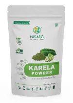 NISARG ORGANIC FARM Karela Powder I Pure, Natural, Organic I Traditional Method Made Bitter Gourd Powder I Momordica Charantia I No preservatives No Artificial Color I for Diabetes Care (200 gm)