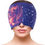WBC WORLDBEAUTYCARE Migraine Headache Relief Cap Hot & Cold Therapy Hat, Migraine Relief Cap, Cool Gel Head Wrap, Headache Cap Ice Pack Mask, Cold Compress Migraine Relief Products Device for Tension & Stress (Random color)