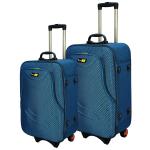 Skyline Green Polyester Men and Women 20-24 Inch Lightweight Trolley Bag with Wheels (Pack of 2)