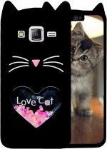 Aviaaz Samsung Galaxy J76 3D Black Rubber Back Cover