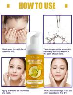 KURAIY 100% REAL Face Foaming Exfoliating Mousse Deep Remove Cleaning All Skin Types Wash Face Smooth Moisturizing Skin Exfoliator Unblock Pores