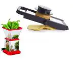 First Front Stainless Steel Chilly Cutter Cutter With Steel Potato Greacy Slicer For Chips Vegetable and (Multicolour, Pack of 2)