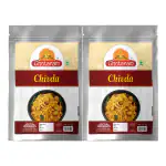 Ghotaram Authentic Marathi Organic Chivda Namkeen | Badam Kaju Kishmish Peanut Chiwda | Chevda | Organic Namkeen | Healthy Indian Snacks | Crispy & Fresh Snack | No Preservatives-900g*2Pack