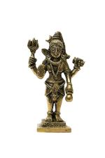 Kalarambh Brass Lord Mahadev / Bholenath / Shiva / Shiv / Shankar Ji Idol Murti Statue for Home Pooja Puja Mandir Decor Collectible Handicraft Art, Yellow, 1 x 1 x 2.3 Inch (L x W x H)