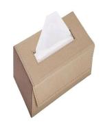 Zep+ Eco-Leatherette Handcrafted Tissue Paper Holder Car Box Comes with 100 Pulls Tissue, Medium (Beige)