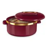 MILTON Stainless Steel Maroon Curve 1500 Inner Casserole 1300 Ml