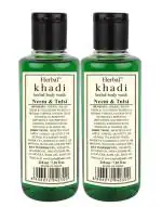 Khadi Herbal Neem & Tulsi Body wash - Pack Of 2 (420 ML)