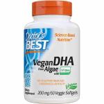 Doctor's Best Vegetarian DHA, from Algae 200 mg 60 Softgels