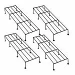 Ojorey Rectangular Metal Stand for Plants |Plant Stands| Pot Stand |Flower Pots - 24 inches (Set of 4) for Indoor & Outdoor Use in Your Home and Garden (Rectangular)