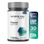 Decode Age 99% Pure Fisetin Supplement, Senolytic Activator 100 mg Slow down ageing, Improve Skin (30 Veg Capsules)