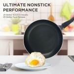Rico Black Aluminium Non-Stick Fry Pan with Stainless Steel Lid 28.5 cm