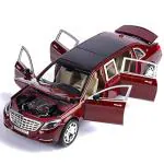 Indusbay Long Car Diecast Light Sound 6 Doors Open Vehicle Pull Back Toy Car