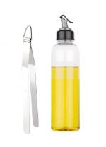 First Front Stainless Steel Roti Chimta Tong With Plastic Oil Dispenser and Multicolour, Pack of 2