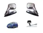 DrivEscape Hyundai Eon Front Fender Chrome Bonnet Mirror With Indicator (set of 2)