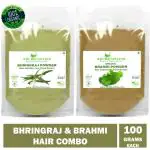 Shudh Online Organic Brahmi and Bhringraj Powder (100g each - 200g) Eclipta Alba, Bacopa Monnieri for Hair, Skin, Eating (Bramini, Brahmi, Bhrami, Bharmi, Bringraj, Bringaraja)
