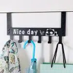 ODD M EVEN Door Hanger for Cloth Hanging Over The Door Hook with 6 Dual Hooks Portable Hooks Home Office Decor Heavy Duty Door Rack for Hanging Coats Clothes Hats Robes Towels cabinet kitchen cabinet door hanger key hanger -1