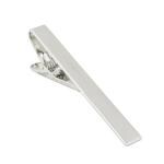 PELUCHE Sleekly Silver Coloured Rhodium Plated Premium Brass Tie Pin For Men