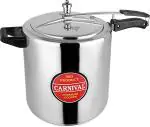 Carnival Silver And Black Aluminium Pressure Cooker - 15 L