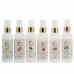 Sugandhim Air Freshener Spray Chameli, Rose (Gulab), Sandal (Chandan), Mogra (Jasmine), Citrus, Lemongrass, 6 x 100 ml (Pack Of -6)