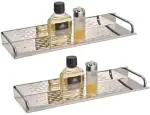 Sellzy Stainless Steel Bathroom, Kitchen Shelf Capsule Net Shelf Tray - 2 Piece