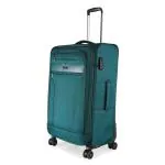 Nasher Miles Berlin Expander Soft-Sided Polyester Check-In Luggage Teal 28 inch |75cm Trolley Bag
