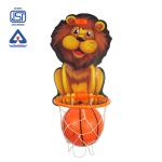 NHR Small Basket Ball kit Set with Ring for Kids, Playing Indoor Outdoor Basket Ball, Hanging Board with Net & Ball (Tiger Face Printed)