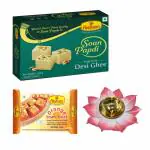 Haldiram's Nagpur Soan Papdi (Desi Ghee)250 gm Soan Papdi (Orange Flavour)250gm with  Medium  Diya