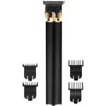 JAIBALLY Professional Cordless Clipper Zero Gapped Rechargeable T Shape Stainless Steel Electric Shaver Hair Clipper