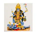 SHOP BY ROOM Ceramic Devi Kali Tiles for Home Entrance, Temple, Office - 6 x 6 Inch