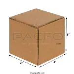 PACFO 3-ply Corrugated Box 3x3x3 Inches- Pack of 10 Boxes