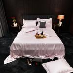 Stoa Paris Pink Sateen King Bed Sheet with 4 Pillow Covers From Date Night Collection