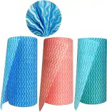 ShopiMoz Pack of 3 Multipurpose Kitchen Roll/Tissue/Towel Washable & Quick-Dry Non-Woven cloth, Dish Towel, for Kitchen Cleaning, Home Cleaning Super Absorbent Reusable Tissue Roll