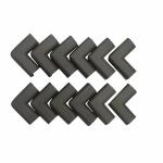 BUMTUM Baby Proofing Corner Guards | 10 Pieces I Pre-Taped Corner Protectors Child Safety Edge Cushion Guards For Sharp Edges of Bed, Table & Furniture (Black)