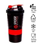 Shopeleven Protein Shaker Bottle with 3-Layer Twist and Lock Storage, Sipper Bottle Ideal for Protein, Spider Shaker, Cyclone Shaker, Gym Shaker Bottle, BPA-Free Plastic