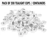 DEEPSEA Home Decorative Aluminium Empty Tea Light Holder 35 x 10 MM Tealight Candle Containers For DIY Candle Making - Pack of 200 Piece