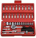 MOSTSHOP Tool Kit & Screwdriver set and Socket Set Wrench Set, 46 in 1 Pcs Tool Kit, Stanley Ratchet Spanner Set