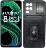 CarryWrap Back Cover for Realme 8 5G (Black, Dual Protection, Pack of: 1)