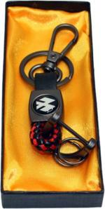 OBEROIS TRADERS Premium Leather Anti-Rust Key Chain With 3 Key Rings & 1 Hook For Bajaj All Bike Key Chain () Parts
